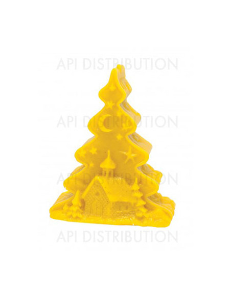 MOULE À BOUGIE SAPIN DE NOËL AVEC EGLISE FS429