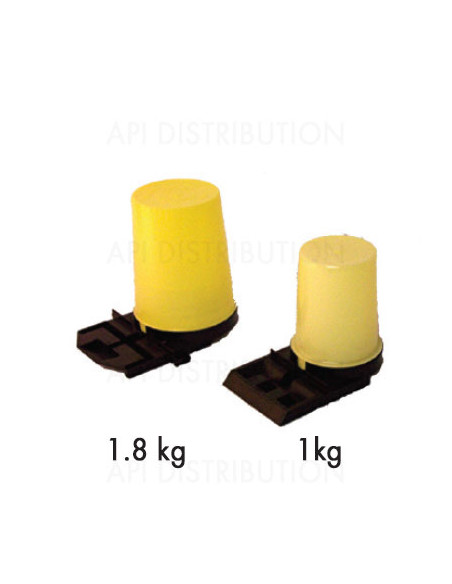 NOURRISSEUR ENTREE PLASTIQUE JAUNE 1kg