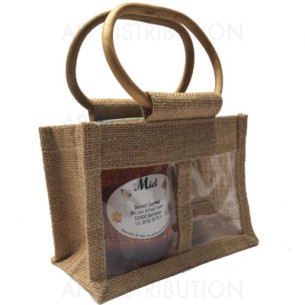 PANIER TOILE JUTE 2X500GR TO82 CONFITURE