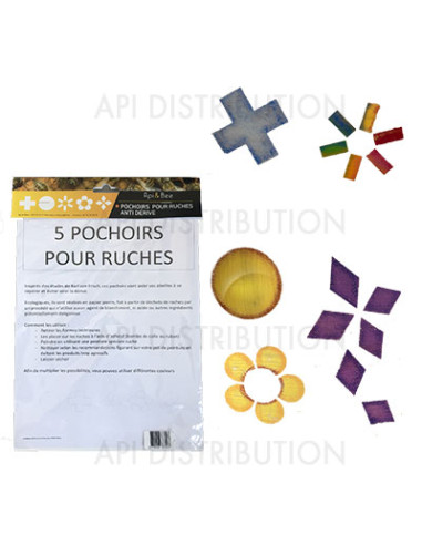POCHOIRS POUR RUCHES - ANTI DÉRIVE SACHET DE 5