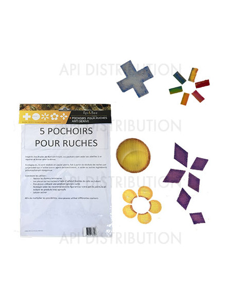 POCHOIRS POUR RUCHES - ANTI DÉRIVE SACHET DE 5