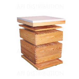 RUCHE LANGSTROTH AVEC HAUSSE DADANT ROOT COMPLETE FOND BOIS
