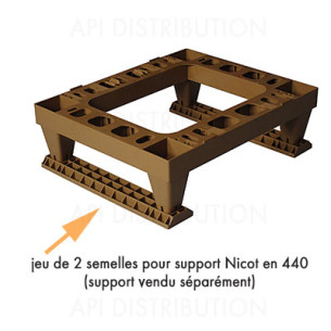 JEU DE 2 SEMELLES POUR SUPPORT RUCHE PLASTIQUE DE 440 NICOT