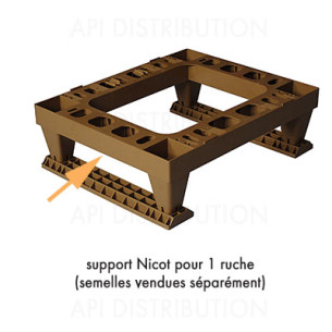 SUPPORT PLASTIQUE NICOT POUR 1 RUCHE