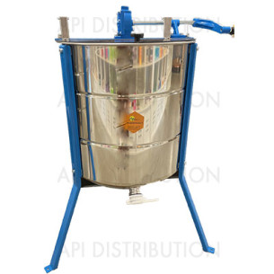 EXTRACTEUR MANUEL PROBEE 9 CADRES DE HAUSSE DADANT CAGE INOX/HELICOIDALE