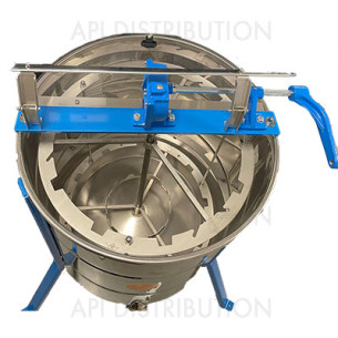 EXTRACTEUR MANUEL PROBEE 9 CADRES DE HAUSSE DADANT CAGE INOX/HELICOIDALE 2