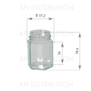 POT VERRE HEXAGONAL 116ml TO48