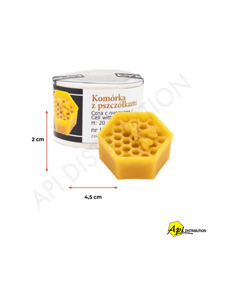 MOULE À BOUGIE PETITE ALVEOLE AVEC 3 ABEILLES FS513