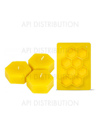 MOULE POUR 8 BOUGIES CHAUFFE-PLAT FORME HEXAGONES FM021