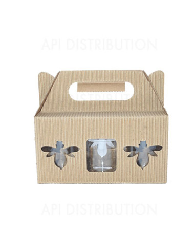 PRESENTOIR CARTON KRAFT ONDULE 3X250G