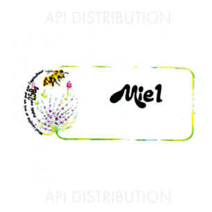 ETIQUETTE FLEURS ABEILLE MIEL 250G 85 X38 /100