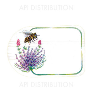 ETIQUETTE FLEURS ABEILLE NEUTRE 90 X60 /100