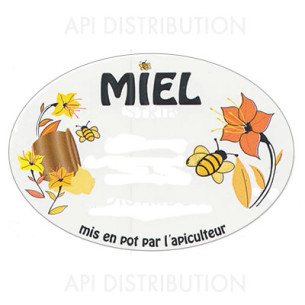 ETIQUETTE OVALE FLEURS 80X54 /100