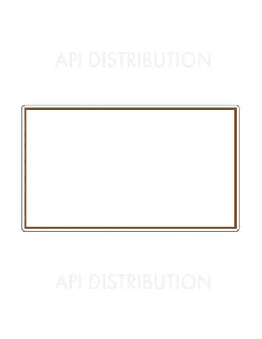 ETIQUETTE RECTANGLE BLANC AVEC CONTOUR OR 40X60 /100