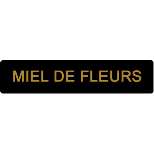 ETIQUETTE MIEL DE  FLEURS ROULEAU DE 1000 NOIR ET OR