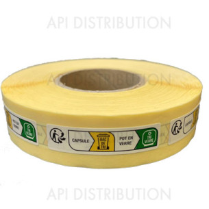 ETIQUETTES INFO-TRI POTS VERRE ROULEAU DE 1000