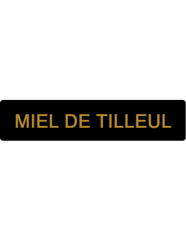 ETIQUETTE TILLEUL ROULEAU DE 1000  NOIR ET OR