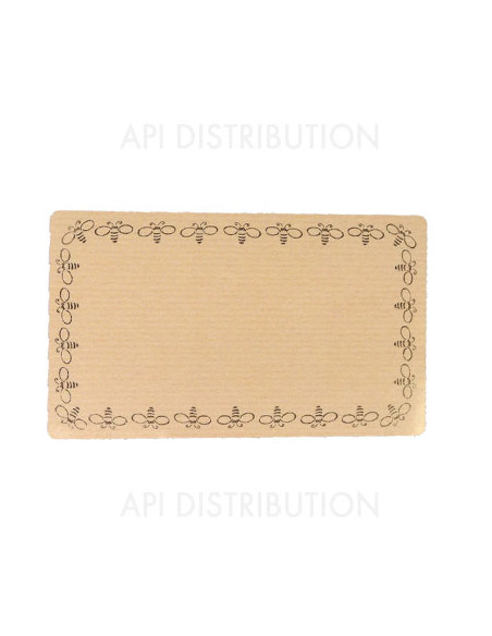 ETIQUETTE IMITATION KRAFT ROSE DECOR ABEILLE 80x49,5 /100