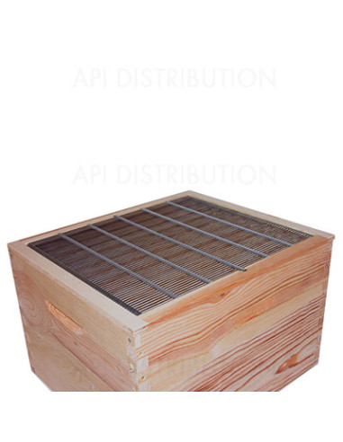 GRILLE A REINE MÉTAL DADANT ENCADREMENT BOIS 430X500