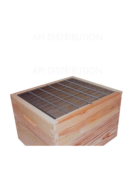 GRILLE A REINE MÉTAL DADANT ENCADREMENT BOIS 430X500