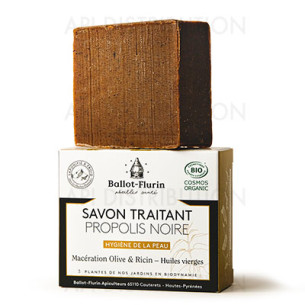 SAVON TRAITANT PROPOLIS NOIRE 100G BIO - BALLOT-FLURIN