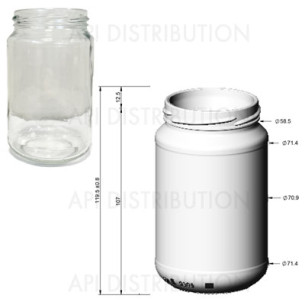 POT VERRE STANDARD 370ml RÉSERVE TO63
