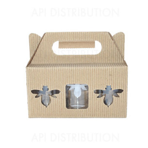 PRESENTOIR CARTON KRAFT ONDULE 6X125G