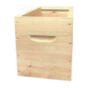 CORPS DE RUCHETTE 6 CADRES POUR CADRES HOFFMANN DADANT FOND REVERSIBLE