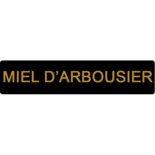 ETIQUETTE ARBOUSIER ROULEAU DE 1000  NOIR ET OR