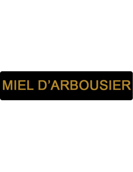 ETIQUETTE ARBOUSIER ROULEAU DE 1000  NOIR ET OR