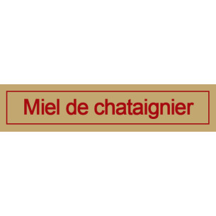 ETIQUETTE CHATAIGNIER ROULEAU DE 1000  ROUGE FOND OR