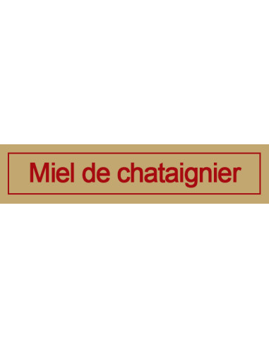 ETIQUETTE CHATAIGNIER ROULEAU DE 1000  ROUGE FOND OR