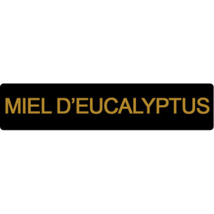 ETIQUETTE EUCALYPTUS ROULEAU DE 1000 NOIR ET OR
