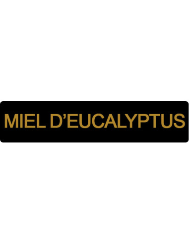 ETIQUETTE EUCALYPTUS ROULEAU DE 1000 NOIR ET OR