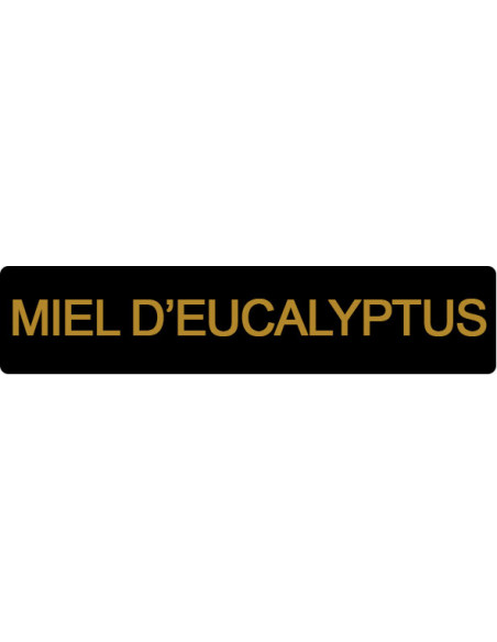 ETIQUETTE EUCALYPTUS ROULEAU DE 1000 NOIR ET OR